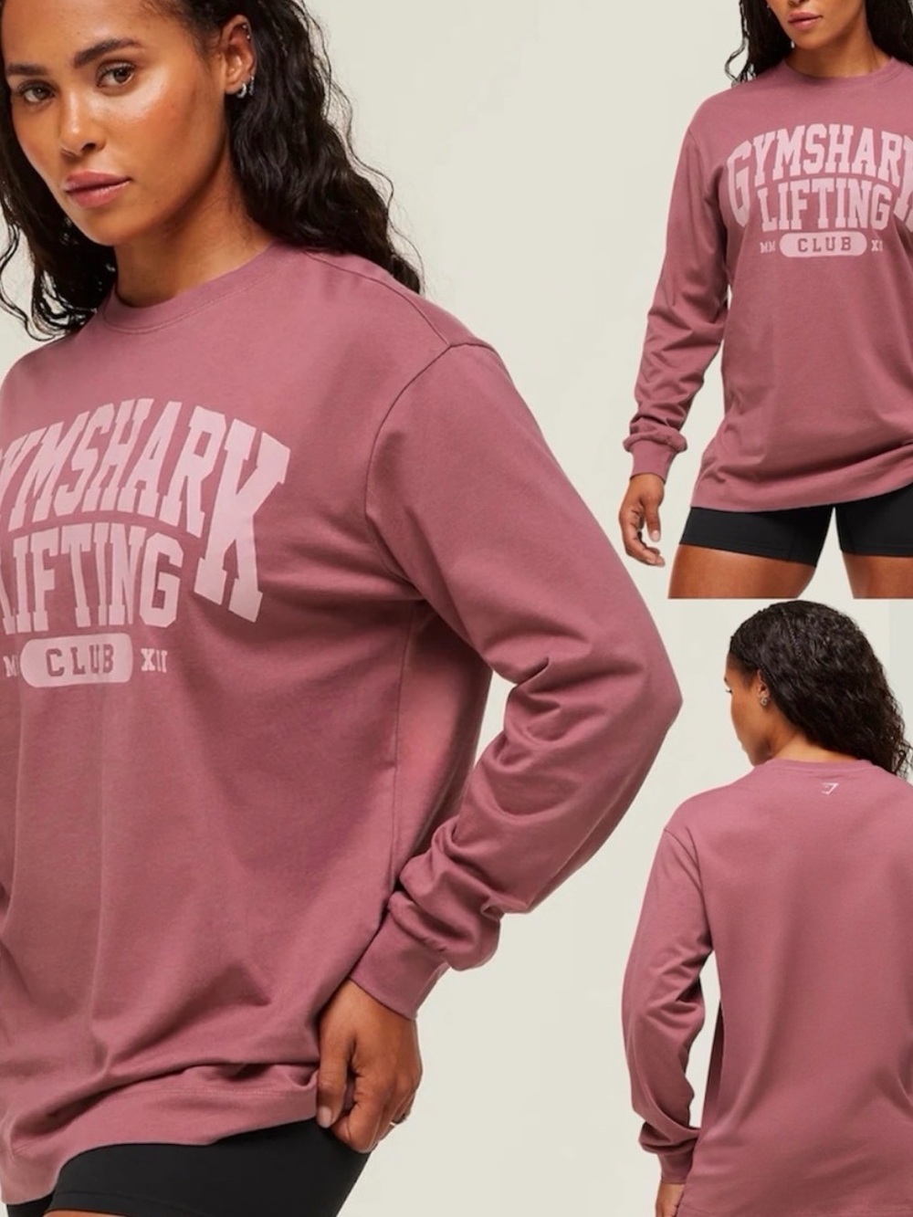 Gymshark Lifting Club Long-Sleeved T-shirt Pink